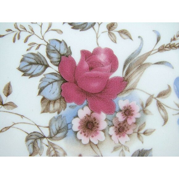 Vintage Royal Tara White Purple Rose Bouquet Gold Gilt Fine Bone China 9" Plate - Picture 11 of 11